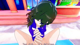 My Hero Academia Anime: Setsuna Tokage Blows Midoriya Izuku's Huge Penis