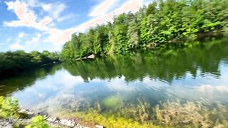 Insane risky outdoors Hand Job on a high frequented Lake - Sloppy Hand Job and Creampie