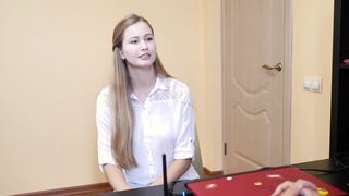 STELLA CARDO FINISHED HER INTERVIEW TO BECOME SECRETARY SHOWING HER BLOWING SKILLZ