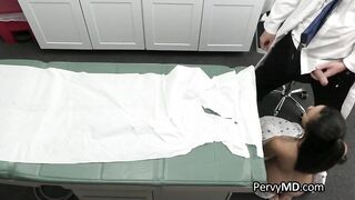 Big Boobed chinese spreads wide for doctors penis
