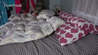 Skeaking In Step-Sisters Room To Hump Her Comforter And Cum