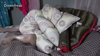 Skeaking In Step-Sisters Room To Hump Her Comforter And Cum