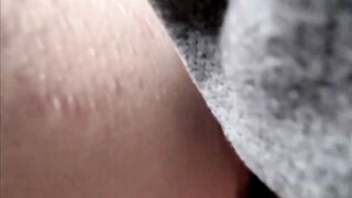 Wc Quickie Close Up of Mom's Long Snatch Lips Wrapping Around Penis