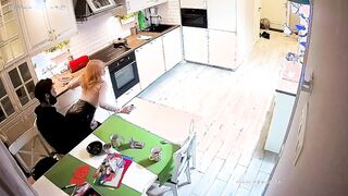Dancing Women Gets Blow & Fucked at Kitchen