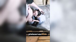 As Requested : extended sex tape, tasting cummed inside outdoor. Eating from Master's kinky hands