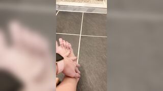 Feet Job with Lubed Vibrator