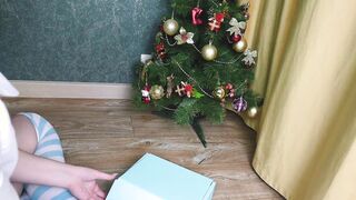 Rei Ayanami found her Christmas gift under c Christmas tree - Cosplay Bad dragon Spooky Boogie