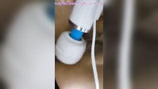 Thick chinese takes it inside the ass while using a sex toy