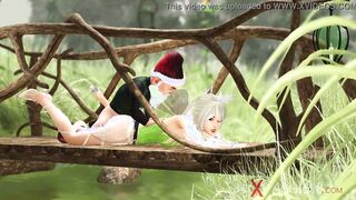 Filthy gnome plays with a sexy Goddess fairy