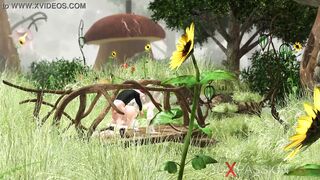 Filthy gnome plays with a sexy Goddess fairy