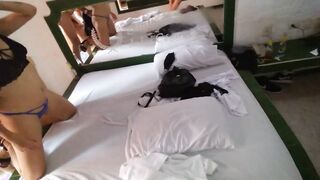 rides and then doggy plowed by the bull roughly boned while blowing the cuck inside doggy and he films