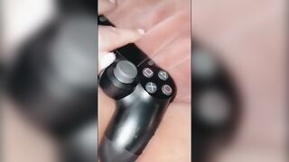 Bbw squirts and fucks butt with game controllers