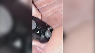 Bbw squirts and fucks butt with game controllers