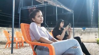 I gives my best friend a lush and make her vulgar inside outdoor