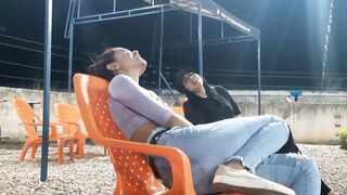 I gives my best friend a lush and make her vulgar inside outdoor