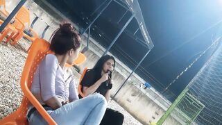 I gives my best friend a lush and make her vulgar inside outdoor
