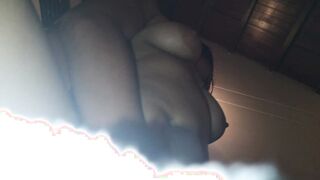 ride new bull into permission of my cuckold husband and admiring while ride how long fat and thick is