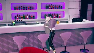 Aurora takes Louie at the bar into risky outdoor sex