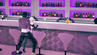 Aurora takes Louie at the bar into risky outdoor sex