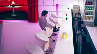 Aurora takes Louie at the bar into risky outdoor sex