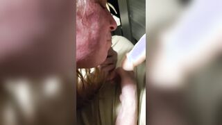 Ex-Wife sucking off vibrator while getting banged!