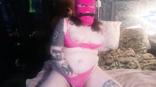 Pink burglar masturbates inside your house