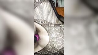 Amatuer booty fucked and sex toy snatch plowed