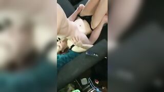 Bimbo throats long penis untill she gags