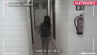 HORNYHOSTEL - Curvy chick Sheila Ortega Slips Her Long Hooters To Gorgeous Use - LETSDOEIT