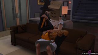 We came back so lusty from a costume party that we get to pounded into the living room - SHA