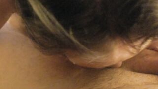 Goddess ex-wife blows huge penis