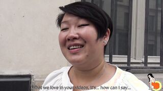 Long melons chubby chinese skank Celine from Laos fucks inside