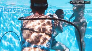 Girls underwater having hardcore sex with Polina Rucheyok