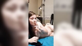 smoking on bed