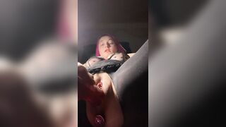Masturbation squirting huge red sex toy