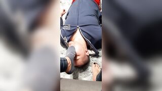 Toes licking