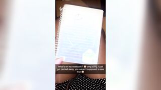 Sexting my professor on Snapchat! I pounded my snatch with marker pens until I squirt through my stockings
