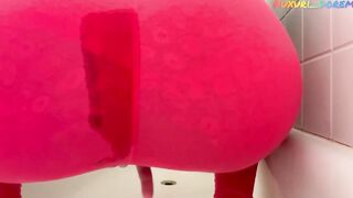 Vulgar Step Sister Squirting through pants Soaked Socks Snatch Juices CEi inside Family Toilet