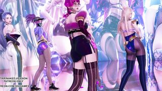 [MMD] Dalshabet - Joker Ahri Akali Kaisa Evelynn Seraphine KDA Bombshell Kpop Dance 4K League of Legends
