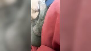 Giving daddy a sloppy head