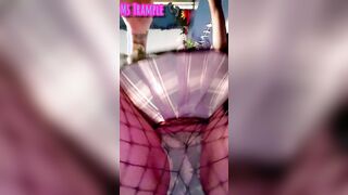 Giantess Female Domination point of view Face Trample Slipper & Fishnet Stomp with Queening
