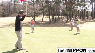 18 Year Old golfer gets her pink fucked on the green!