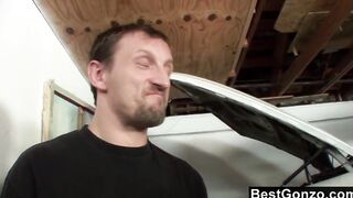 Elizabeth blowing penis to pass the test