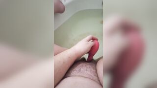 Warming up into tub
