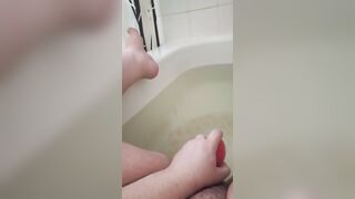 Warming up into tub