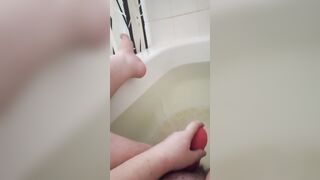 Warming up into tub