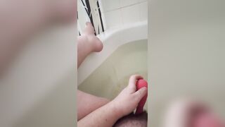 Warming up into tub