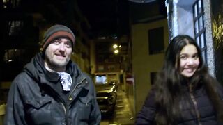 Picking up a dark hair 19 year old that's filthy for STREET SEX: