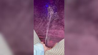 Different ways to piss, towel wet