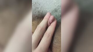 Do you want to join me into a bubble bath-tub and jerk off my long clitoris?